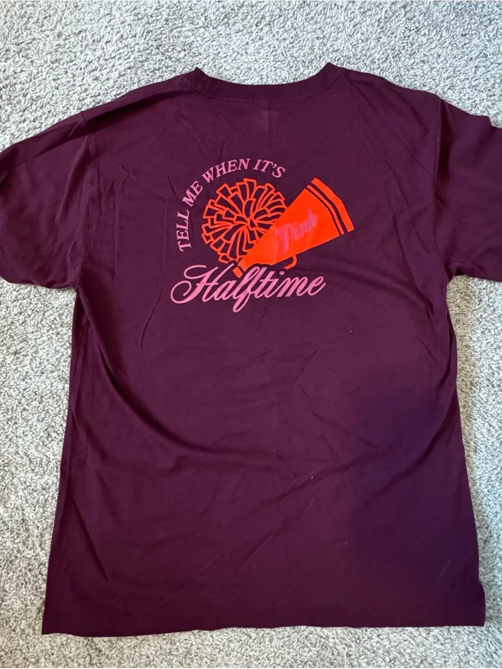 PINK Victoria's Secret Maroon sweatshirt, tshirt, pants set.